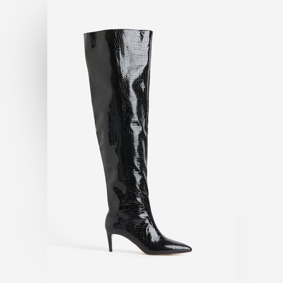 H&M Shoes - Black thigh high boots
